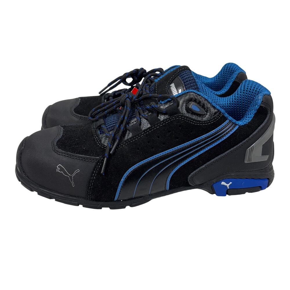 PUMA Safety Rio Low Steel Toe Work Shoes Men’s Size 12 Black Blue ASTM NWT